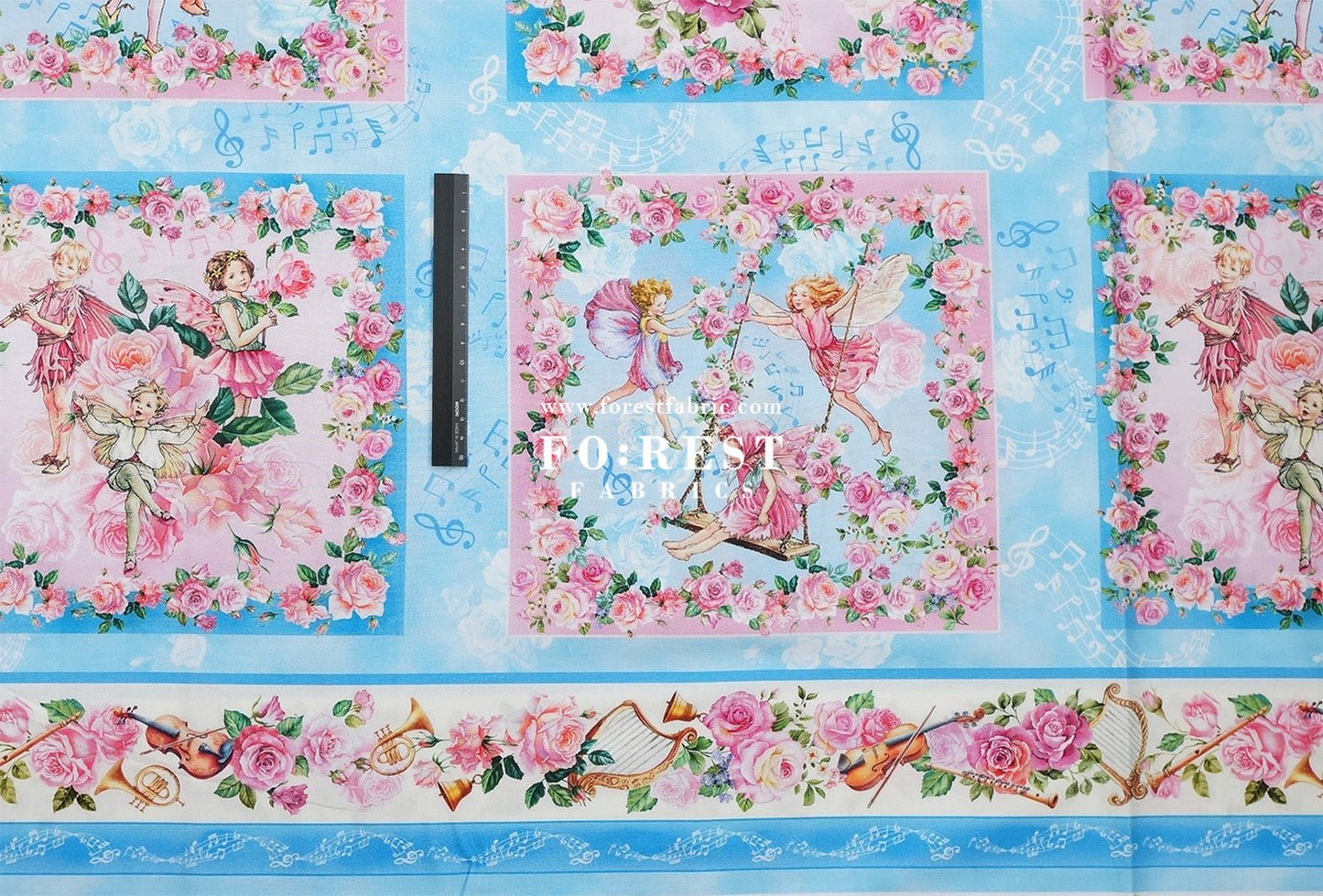 cotton - Spring Song Fairy Garden fabric (PANEL) - FO:REST Fabric 布恩堂Liberty fabrictana lawnjapanese fabricykk zipper