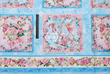 cotton - Spring Song Fairy Garden fabric (PANEL) - FO:REST Fabric 布恩堂Liberty fabrictana lawnjapanese fabricykk zipper