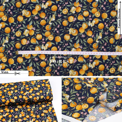 cotton - Squirrel and Apricot fabric - FO:REST Fabric 布恩堂Liberty fabrictana lawnjapanese fabricykk zipper