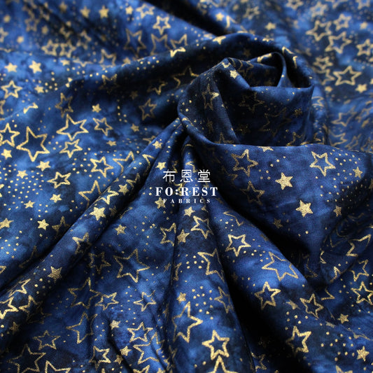 Cotton - Star Batik Fabric Navy