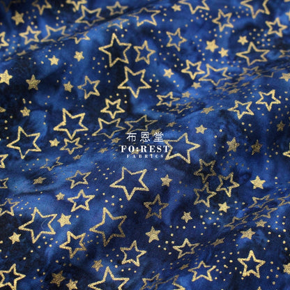 cotton - Star BATIK fabric Navy - FO:REST Fabric 布恩堂Liberty fabrictana lawnjapanese fabricykk zipper