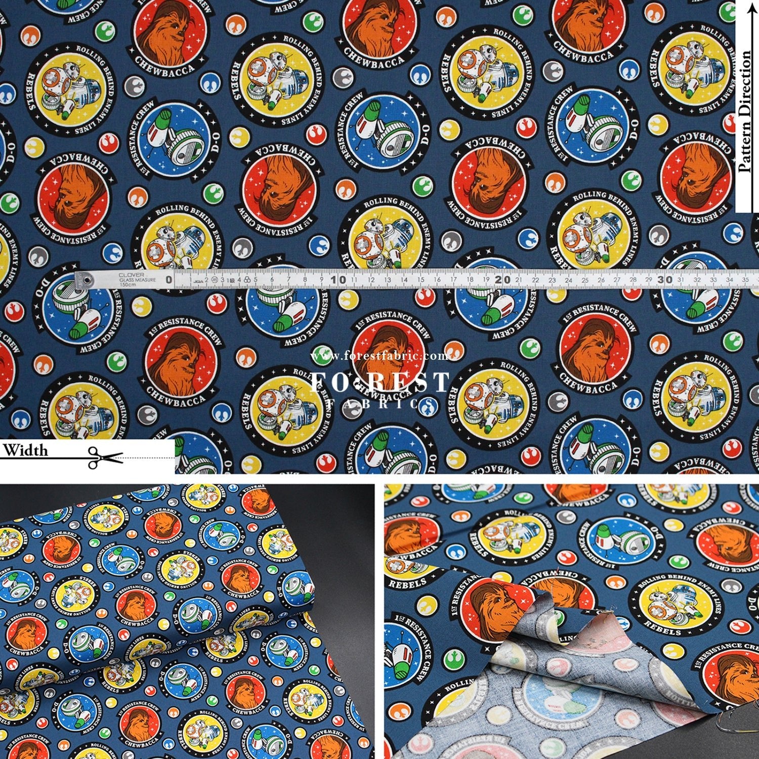 cotton - Star war fabric (member) - FO:REST Fabric 布恩堂Liberty fabrictana lawnjapanese fabricykk zipper