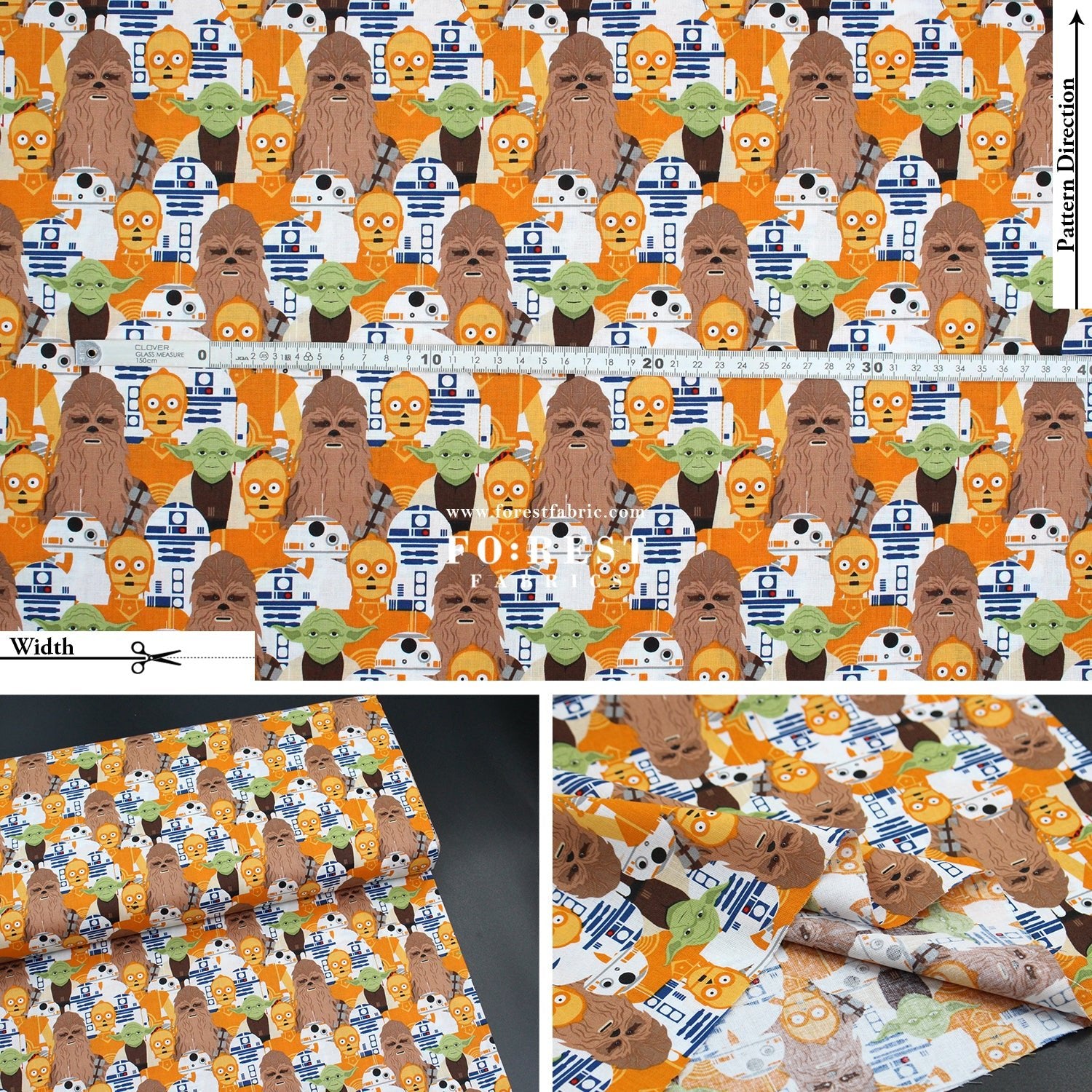 cotton - Star war fabric (member) - FO:REST Fabric 布恩堂Liberty fabrictana lawnjapanese fabricykk zipper