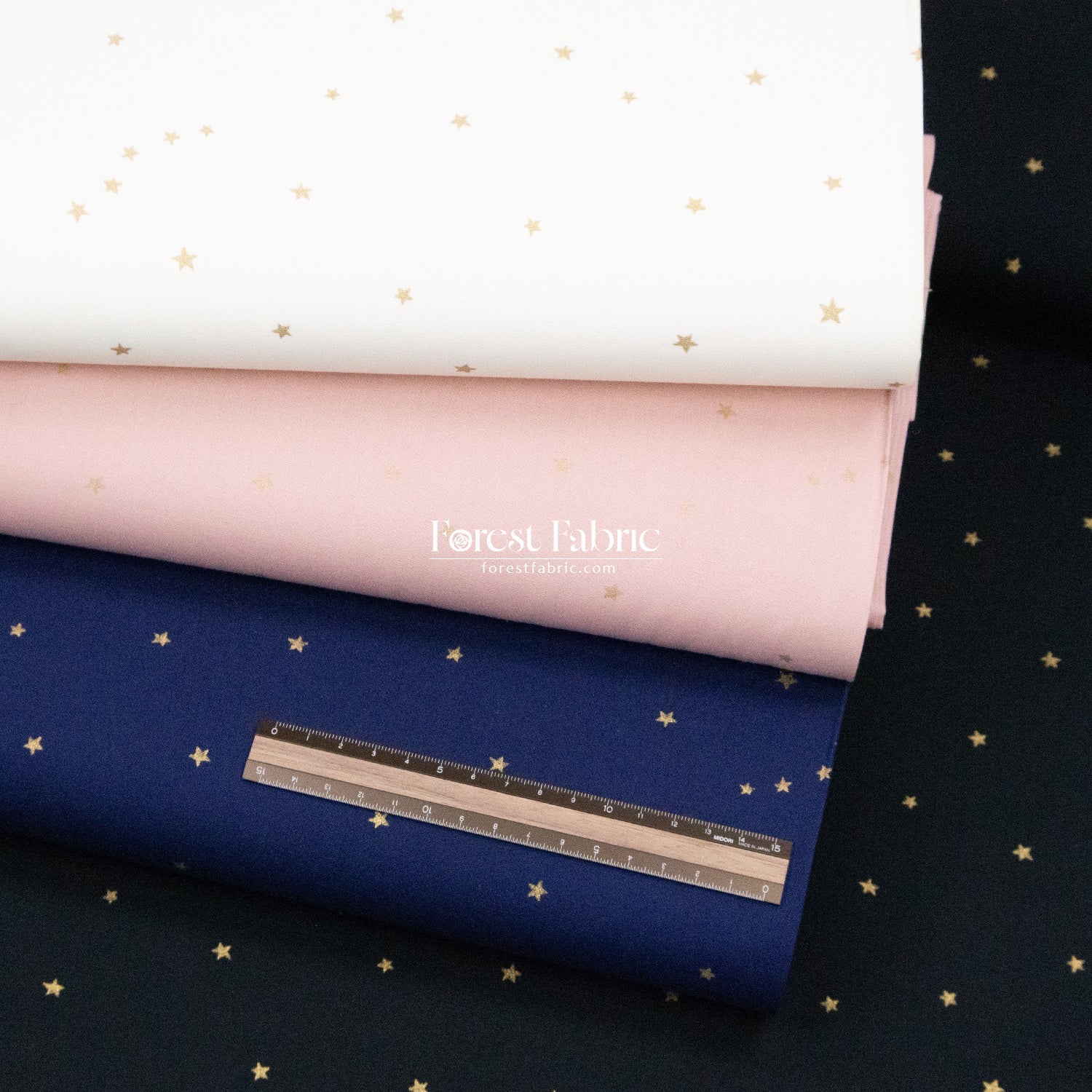 cotton - star with metallic fabric fabric - FO:REST Fabric 布恩堂Liberty fabrictana lawnjapanese fabricykk zipper