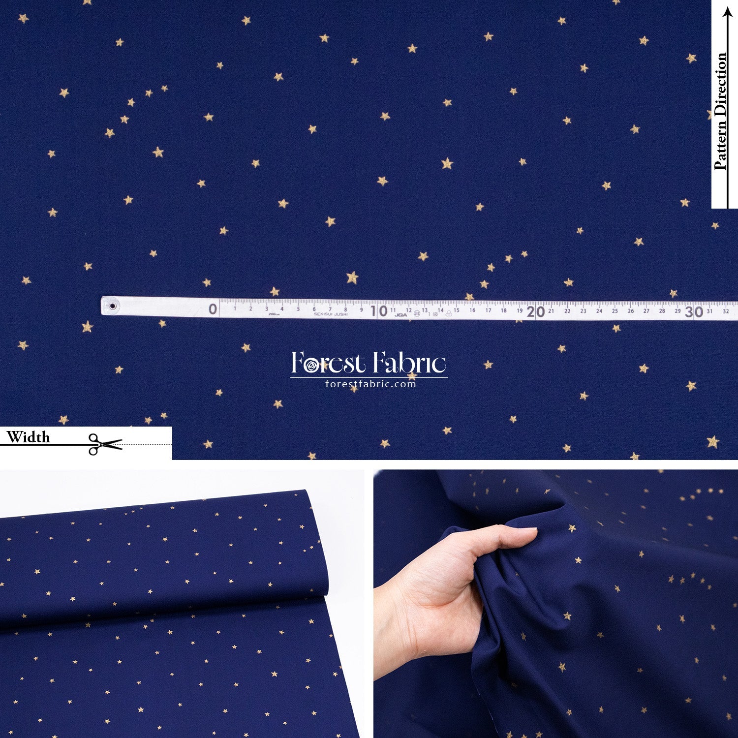 cotton - star with metallic fabric fabric - FO:REST Fabric 布恩堂Liberty fabrictana lawnjapanese fabricykk zipper
