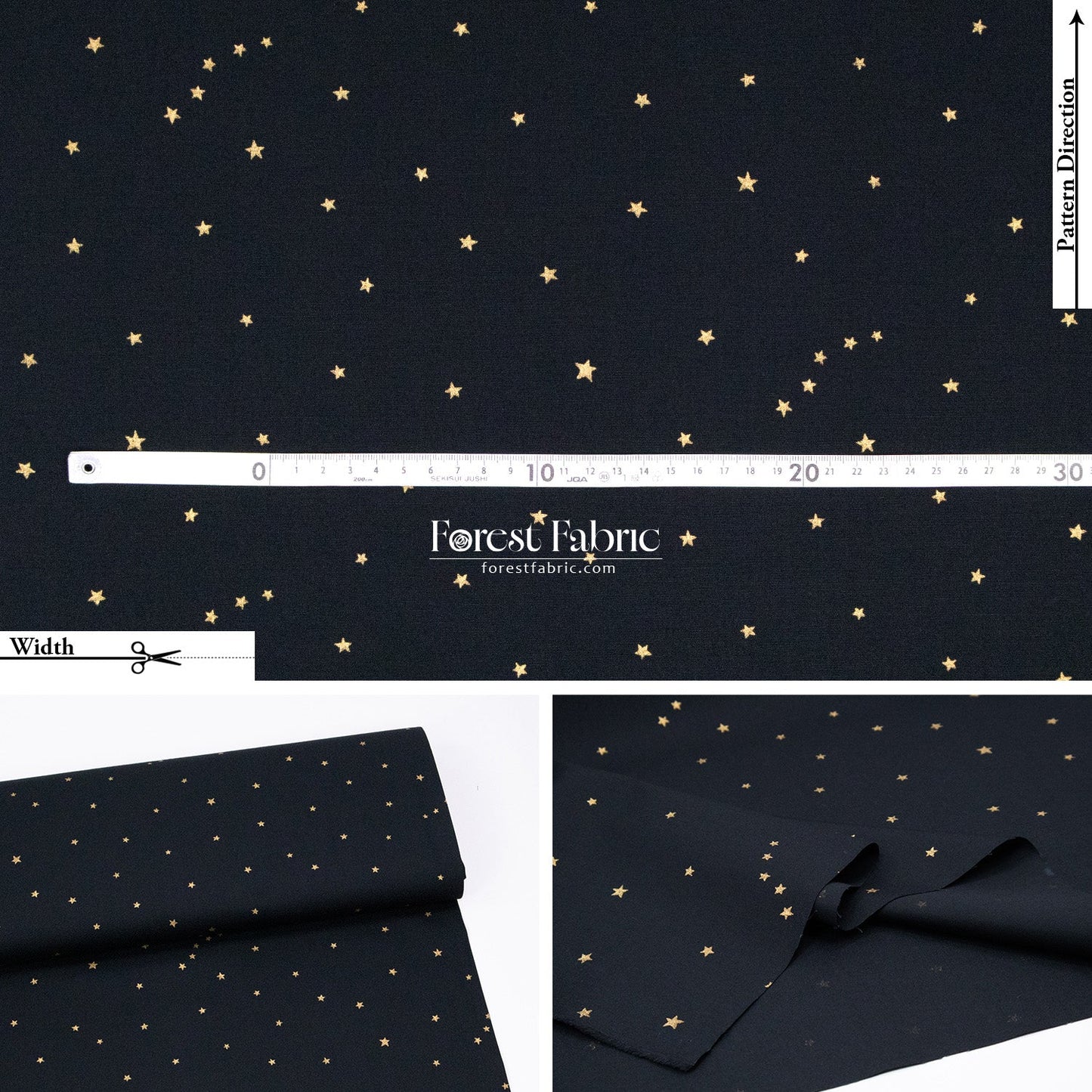 cotton - star with metallic fabric fabric - FO:REST Fabric 布恩堂Liberty fabrictana lawnjapanese fabricykk zipper