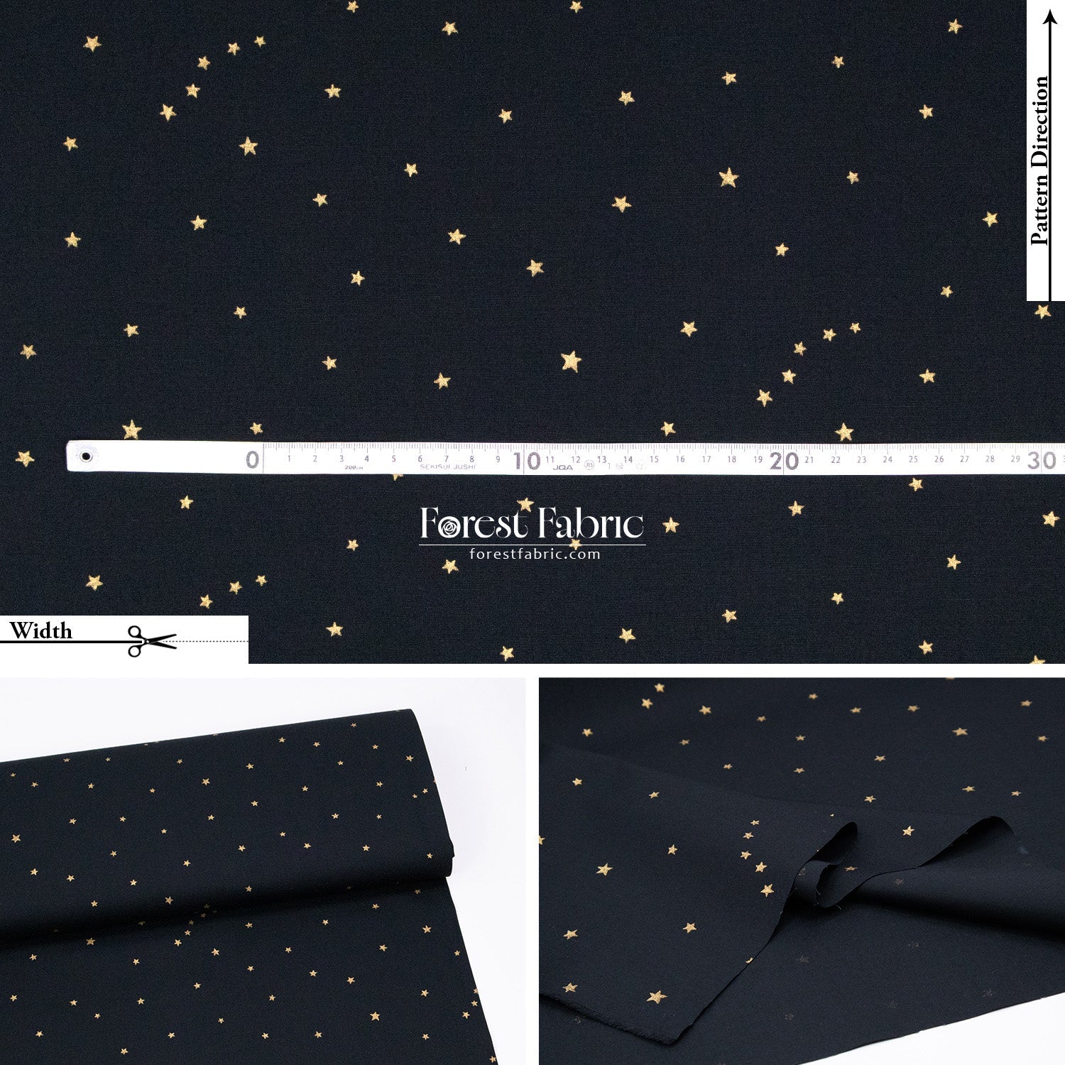 cotton - star with metallic fabric fabric - FO:REST Fabric 布恩堂Liberty fabrictana lawnjapanese fabricykk zipper