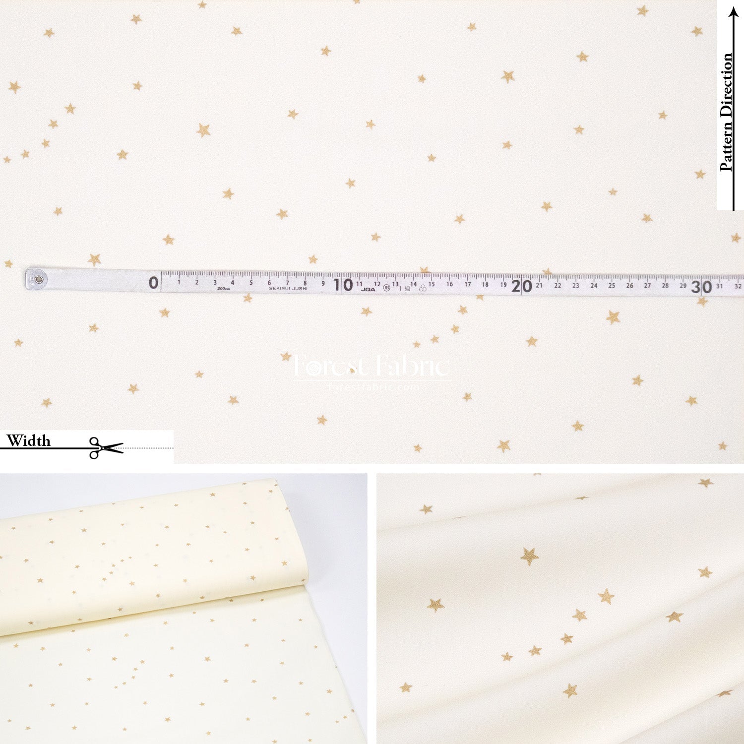 cotton - star with metallic fabric fabric - FO:REST Fabric 布恩堂Liberty fabrictana lawnjapanese fabricykk zipper