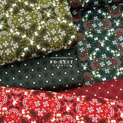 cotton - Starlight Cranberry Metallic fabric - FO:REST Fabric 布恩堂Liberty fabrictana lawnjapanese fabricykk zipper