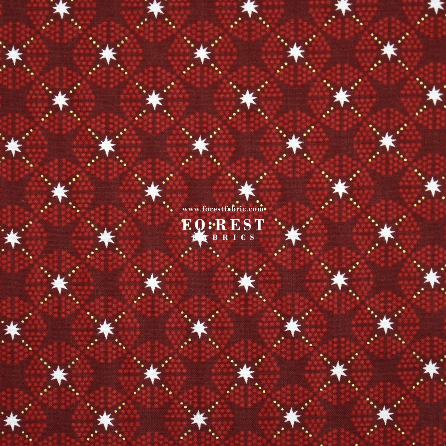 cotton - Starlight Cranberry Metallic fabric - FO:REST Fabric 布恩堂Liberty fabrictana lawnjapanese fabricykk zipper