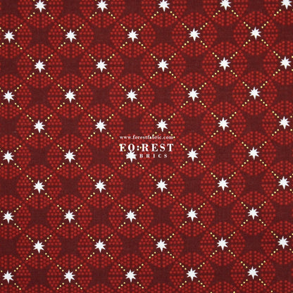 cotton - Starlight Cranberry Metallic fabric - FO:REST Fabric 布恩堂Liberty fabrictana lawnjapanese fabricykk zipper