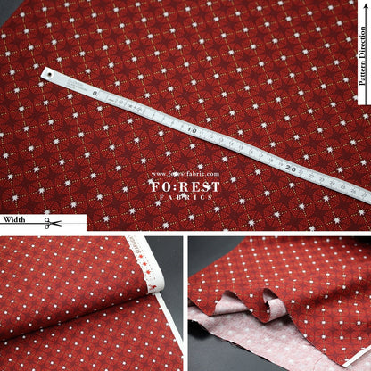 cotton - Starlight Cranberry Metallic fabric - FO:REST Fabric 布恩堂Liberty fabrictana lawnjapanese fabricykk zipper