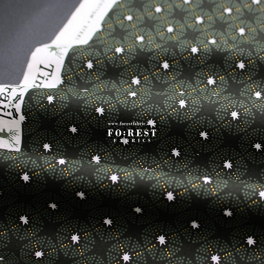 cotton - Starlight Hunter Metallic fabric - FO:REST Fabric 布恩堂Liberty fabrictana lawnjapanese fabricykk zipper