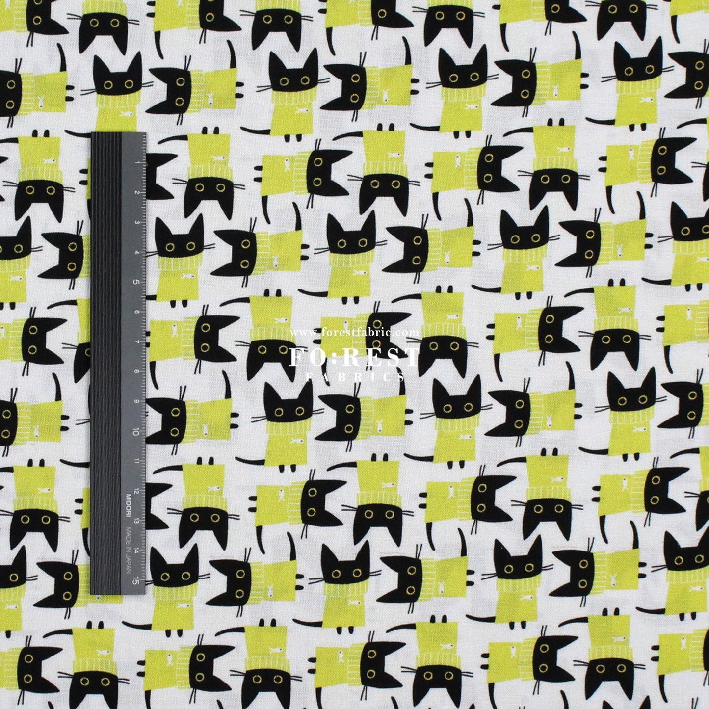 cotton - Sweater Cats fabric White - FO:REST Fabric 布恩堂Liberty fabrictana lawnjapanese fabricykk zipper
