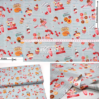 cotton - Sweets Recipe fabric - FO:REST Fabric 布恩堂Liberty fabrictana lawnjapanese fabricykk zipper