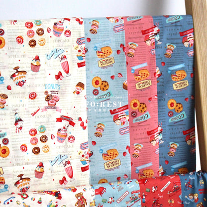 cotton - Sweets Recipe fabric - FO:REST Fabric 布恩堂Liberty fabrictana lawnjapanese fabricykk zipper