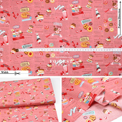 cotton - Sweets Recipe fabric - FO:REST Fabric 布恩堂Liberty fabrictana lawnjapanese fabricykk zipper