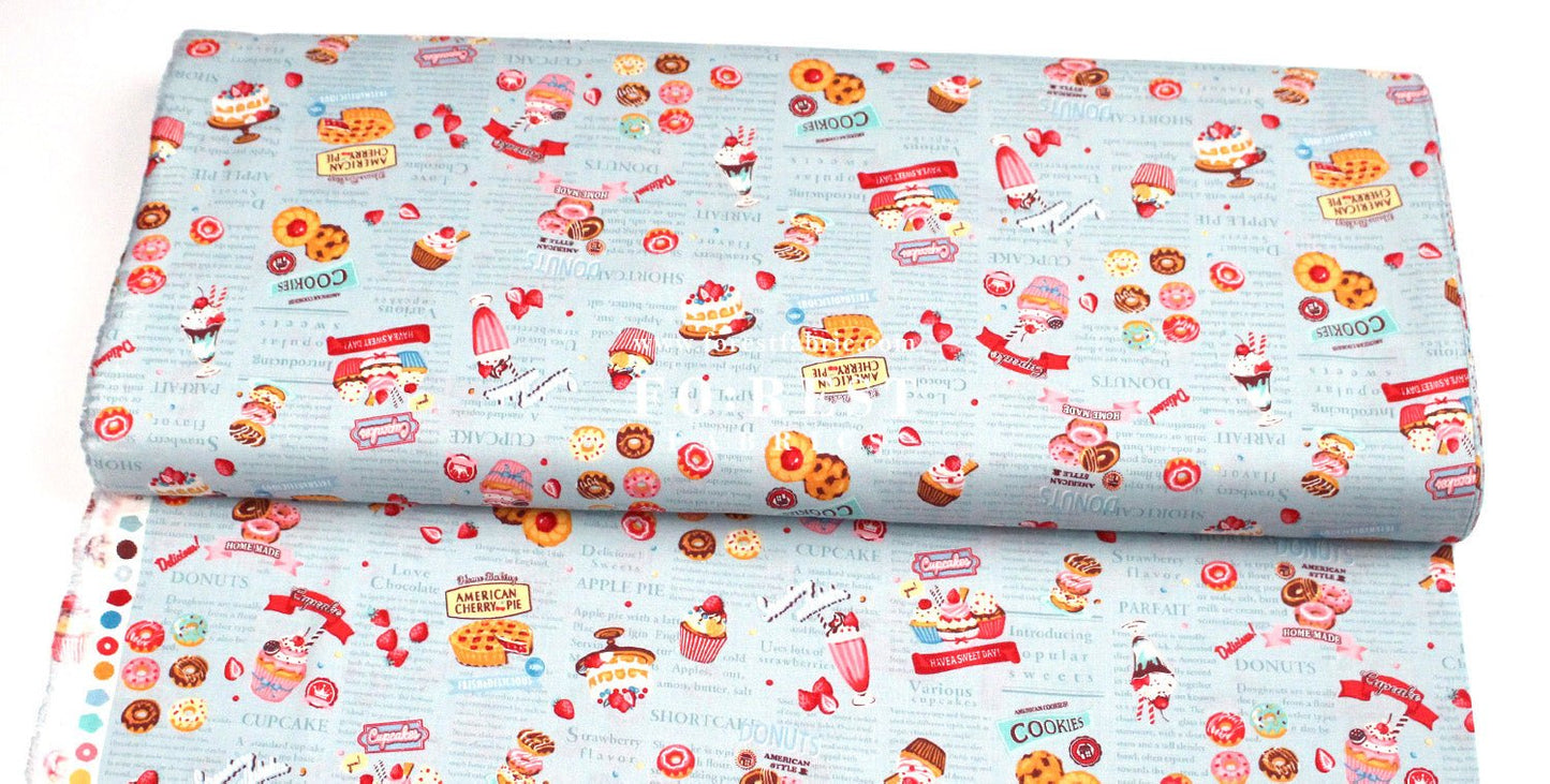 cotton - Sweets Recipe fabric - FO:REST Fabric 布恩堂Liberty fabrictana lawnjapanese fabricykk zipper