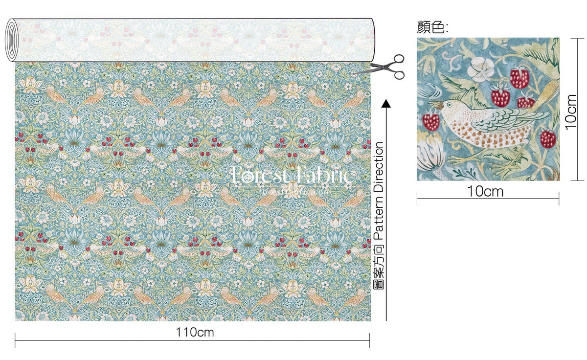 cotton - The Art of William Morris fabric 1 - FO:REST Fabric 布恩堂Liberty fabrictana lawnjapanese fabricykk zipper