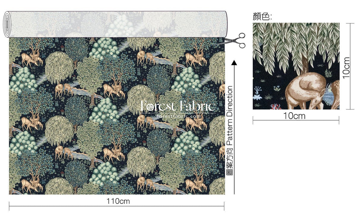 cotton - The Art of William Morris fabric 2 - FO:REST Fabric 布恩堂Liberty fabrictana lawnjapanese fabricykk zipper