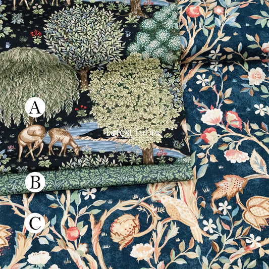 cotton - The Art of William Morris fabric 2 - FO:REST Fabric 布恩堂Liberty fabrictana lawnjapanese fabricykk zipper