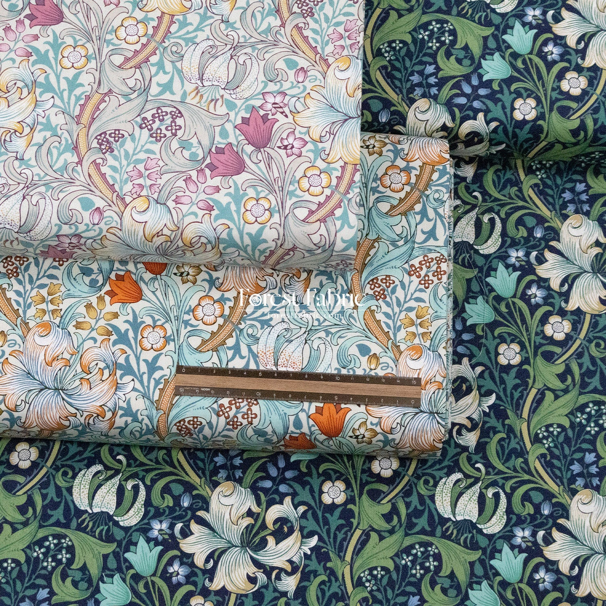 cotton - The Art of William Morris fabric 3 - FO:REST Fabric 布恩堂Liberty fabrictana lawnjapanese fabricykk zipper