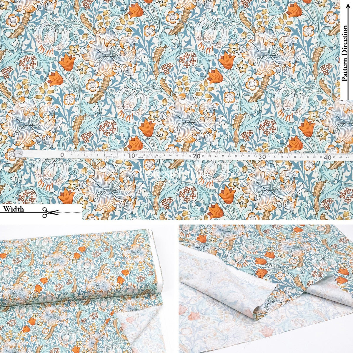 cotton - The Art of William Morris fabric 3 - FO:REST Fabric 布恩堂Liberty fabrictana lawnjapanese fabricykk zipper