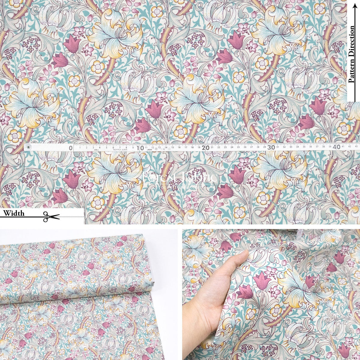 cotton - The Art of William Morris fabric 3 - FO:REST Fabric 布恩堂Liberty fabrictana lawnjapanese fabricykk zipper