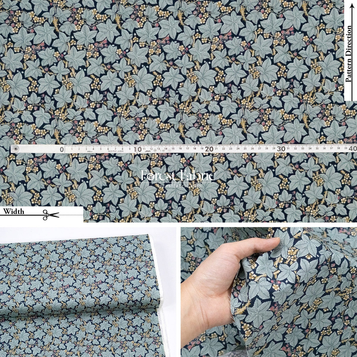 cotton - The Art of William Morris fabric 5 - FO:REST Fabric 布恩堂Liberty fabrictana lawnjapanese fabricykk zipper