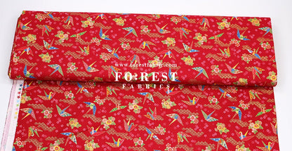 cotton - Thousand Paper Cranes - FO:REST Fabric 布恩堂Liberty fabrictana lawnjapanese fabricykk zipper