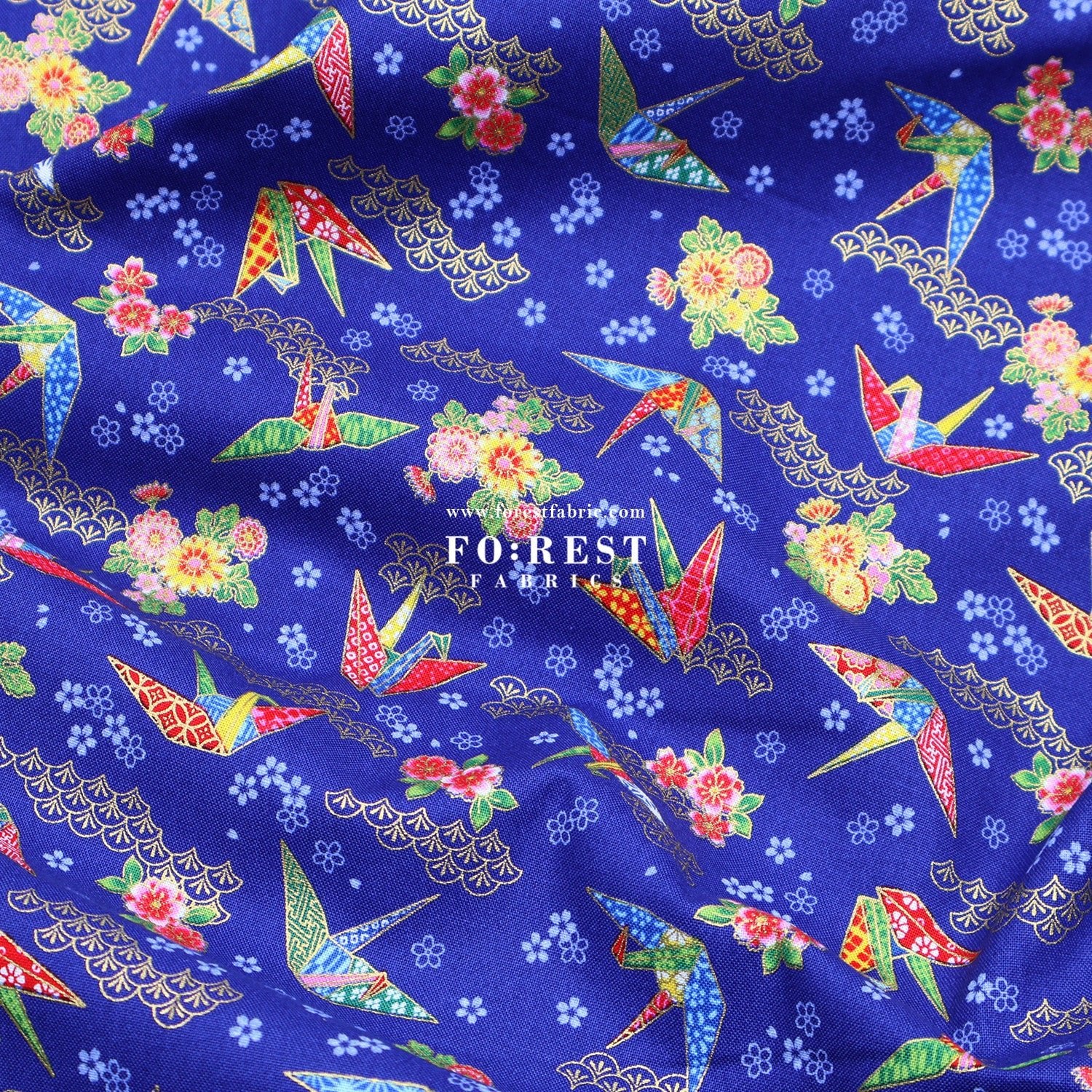 cotton - Thousand Paper Cranes - FO:REST Fabric 布恩堂Liberty fabrictana lawnjapanese fabricykk zipper