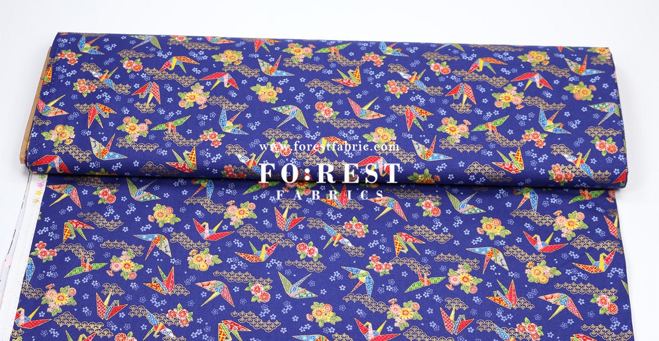 cotton - Thousand Paper Cranes - FO:REST Fabric 布恩堂Liberty fabrictana lawnjapanese fabricykk zipper