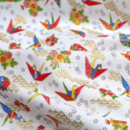 cotton - Thousand Paper Cranes - FO:REST Fabric 布恩堂Liberty fabrictana lawnjapanese fabricykk zipper