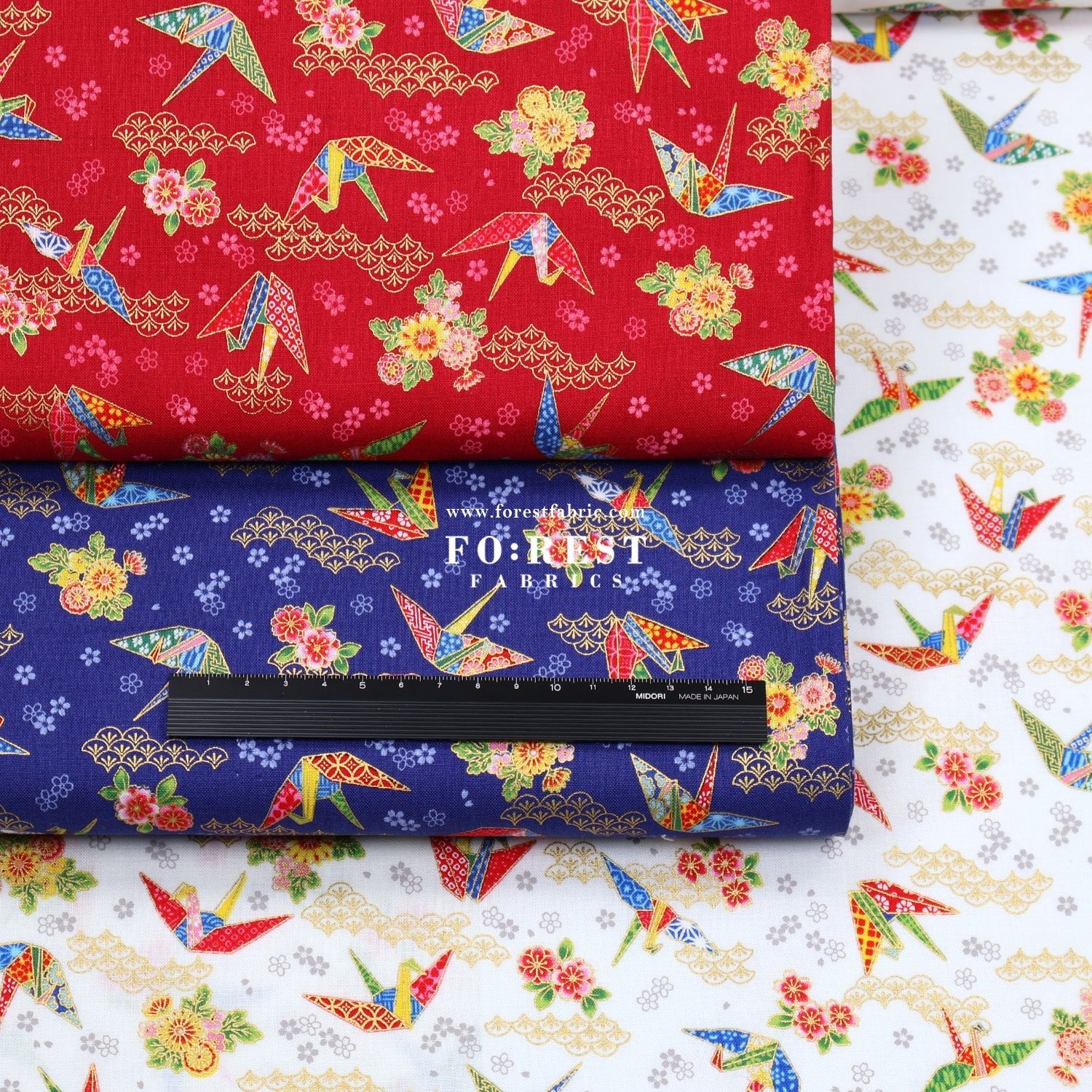 cotton - Thousand Paper Cranes - FO:REST Fabric 布恩堂Liberty fabrictana lawnjapanese fabricykk zipper