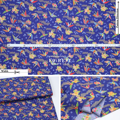 cotton - Thousand Paper Cranes - FO:REST Fabric 布恩堂Liberty fabrictana lawnjapanese fabricykk zipper