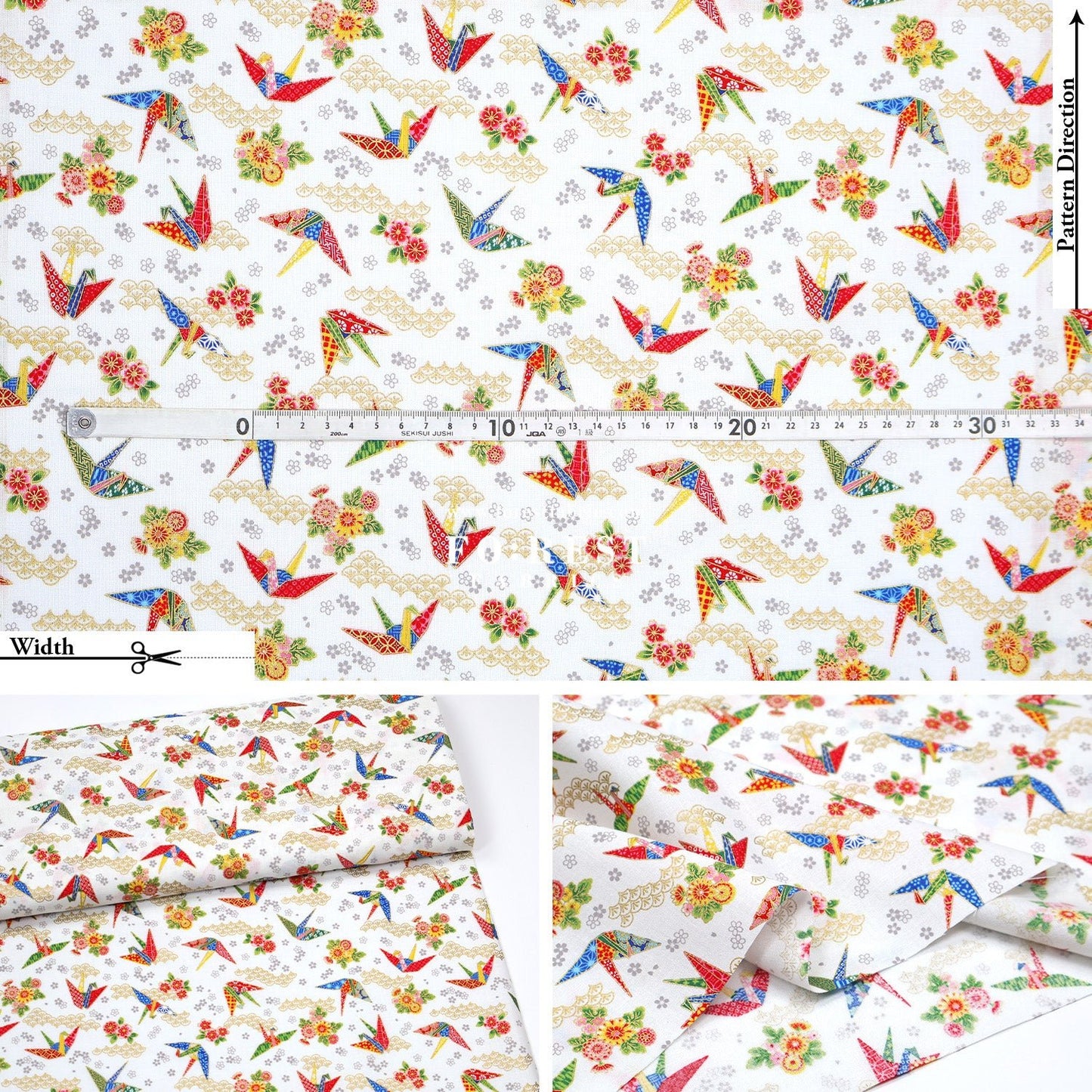 cotton - Thousand Paper Cranes - FO:REST Fabric 布恩堂Liberty fabrictana lawnjapanese fabricykk zipper