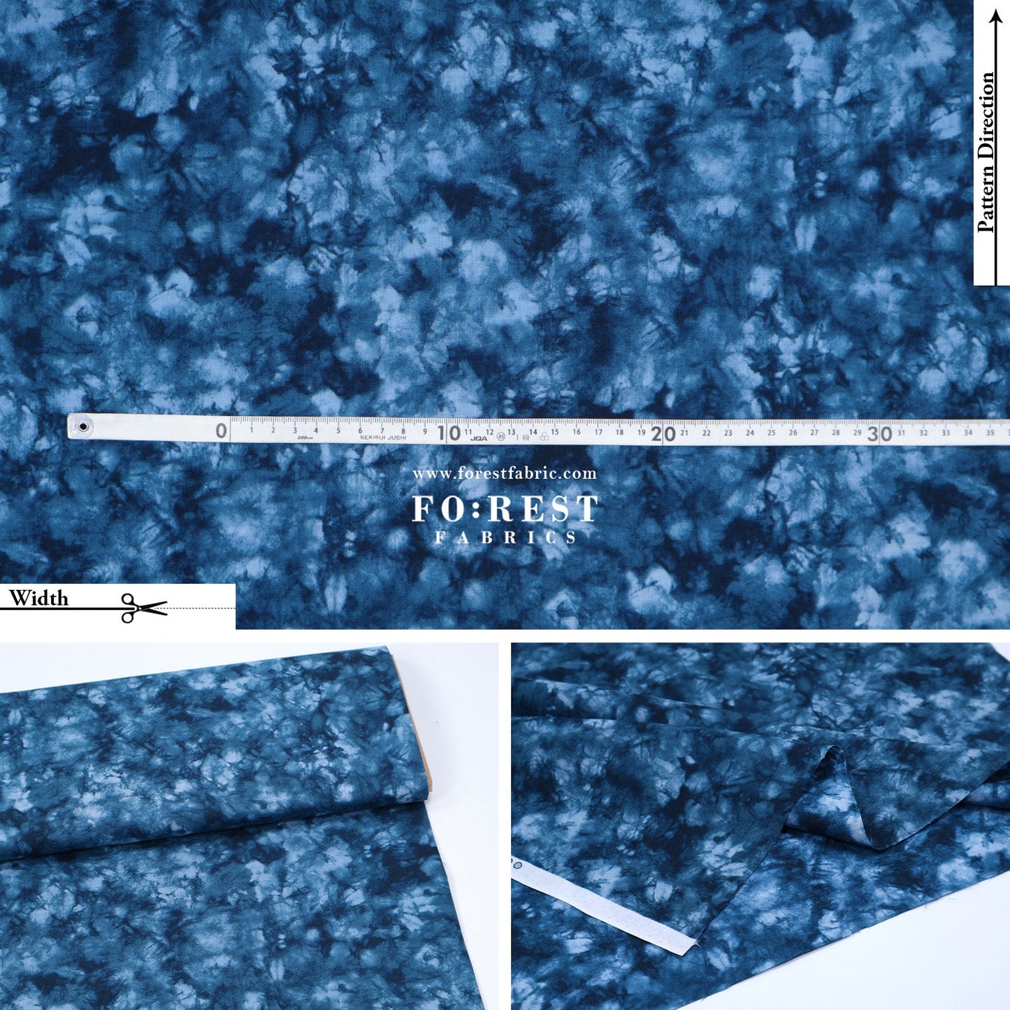 cotton - Tie - dye style fabric - FO:REST Fabric 布恩堂Liberty fabrictana lawnjapanese fabricykk zipper