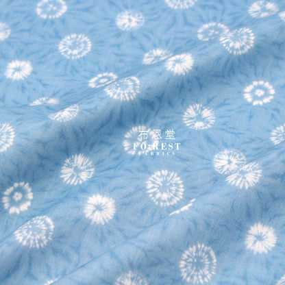 Cotton - Tie-Dye Style Snow Fabric Light