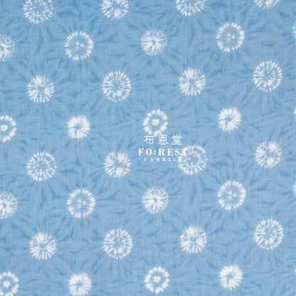 Cotton - Tie-Dye Style Snow Fabric Light