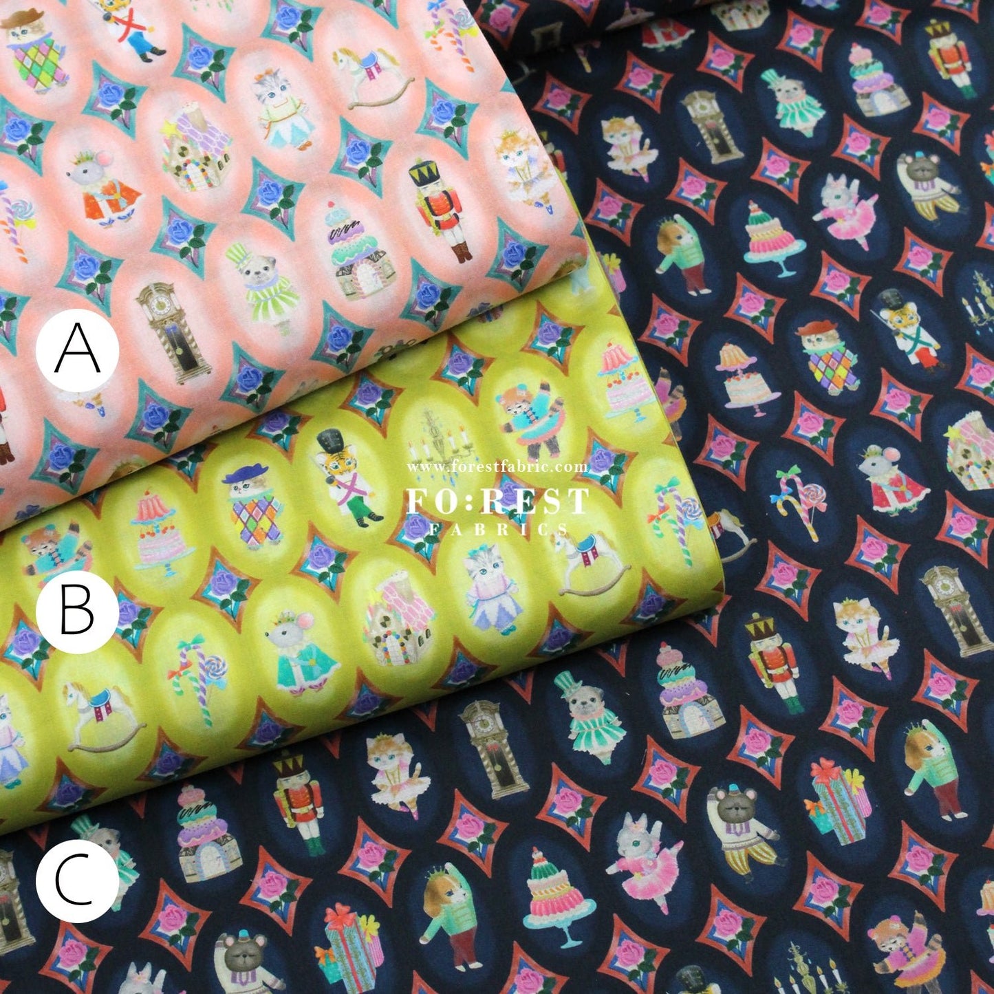 cotton - Twinkle Toy fabric - FO:REST Fabric 布恩堂Liberty fabrictana lawnjapanese fabricykk zipper