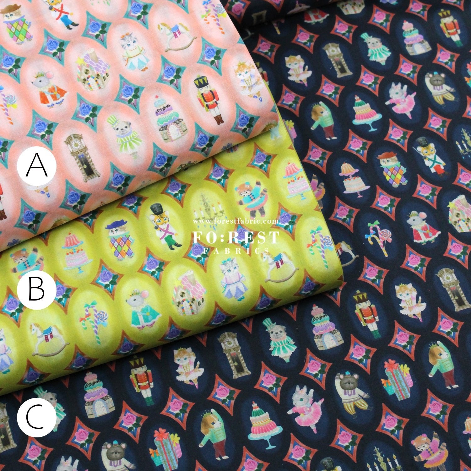 cotton - Twinkle Toy fabric - FO:REST Fabric 布恩堂Liberty fabrictana lawnjapanese fabricykk zipper