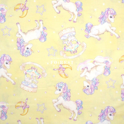 cotton - Unicorn fabric Yellow - FO:REST Fabric 布恩堂Liberty fabrictana lawnjapanese fabricykk zipper