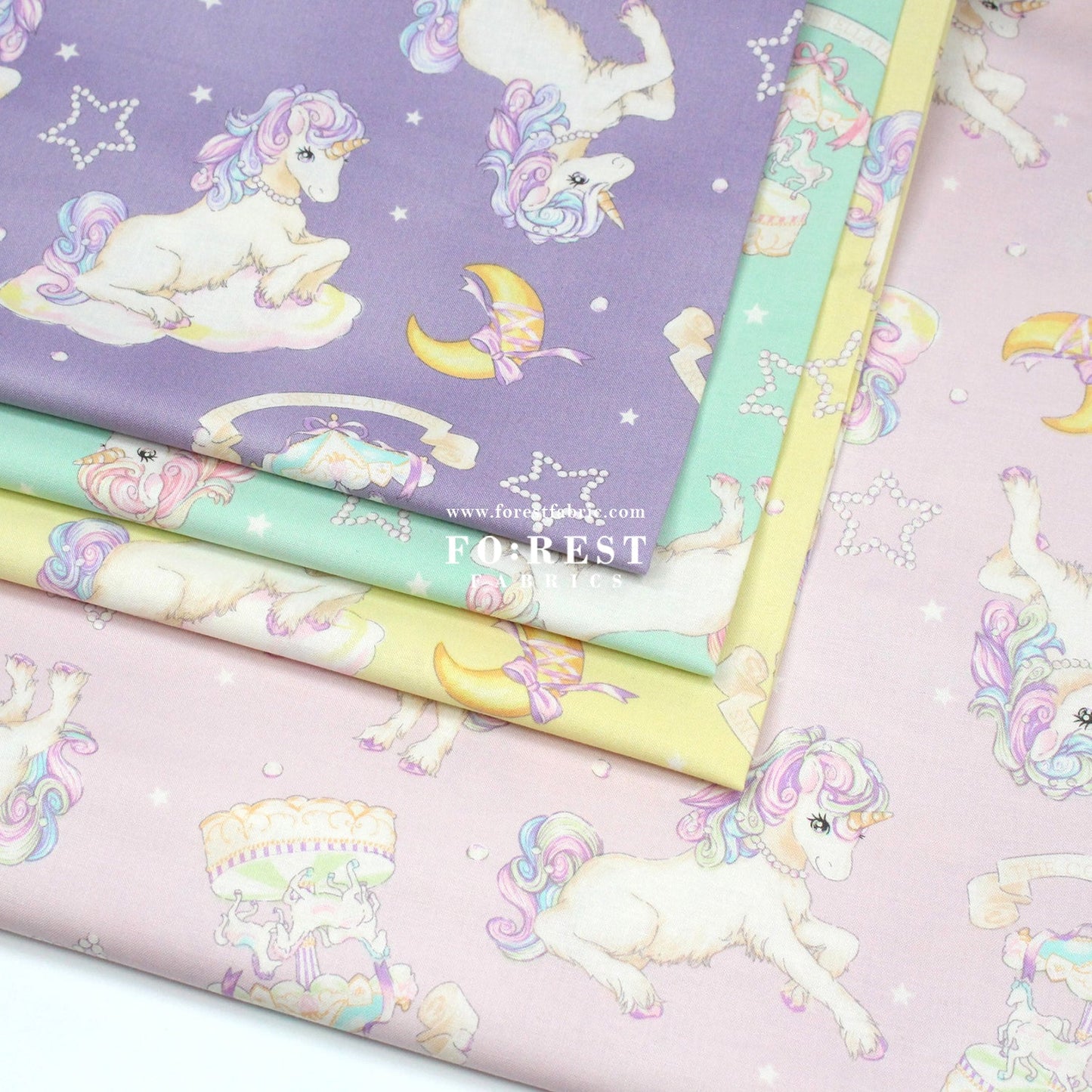 cotton - Unicorn fabric Yellow - FO:REST Fabric 布恩堂Liberty fabrictana lawnjapanese fabricykk zipper