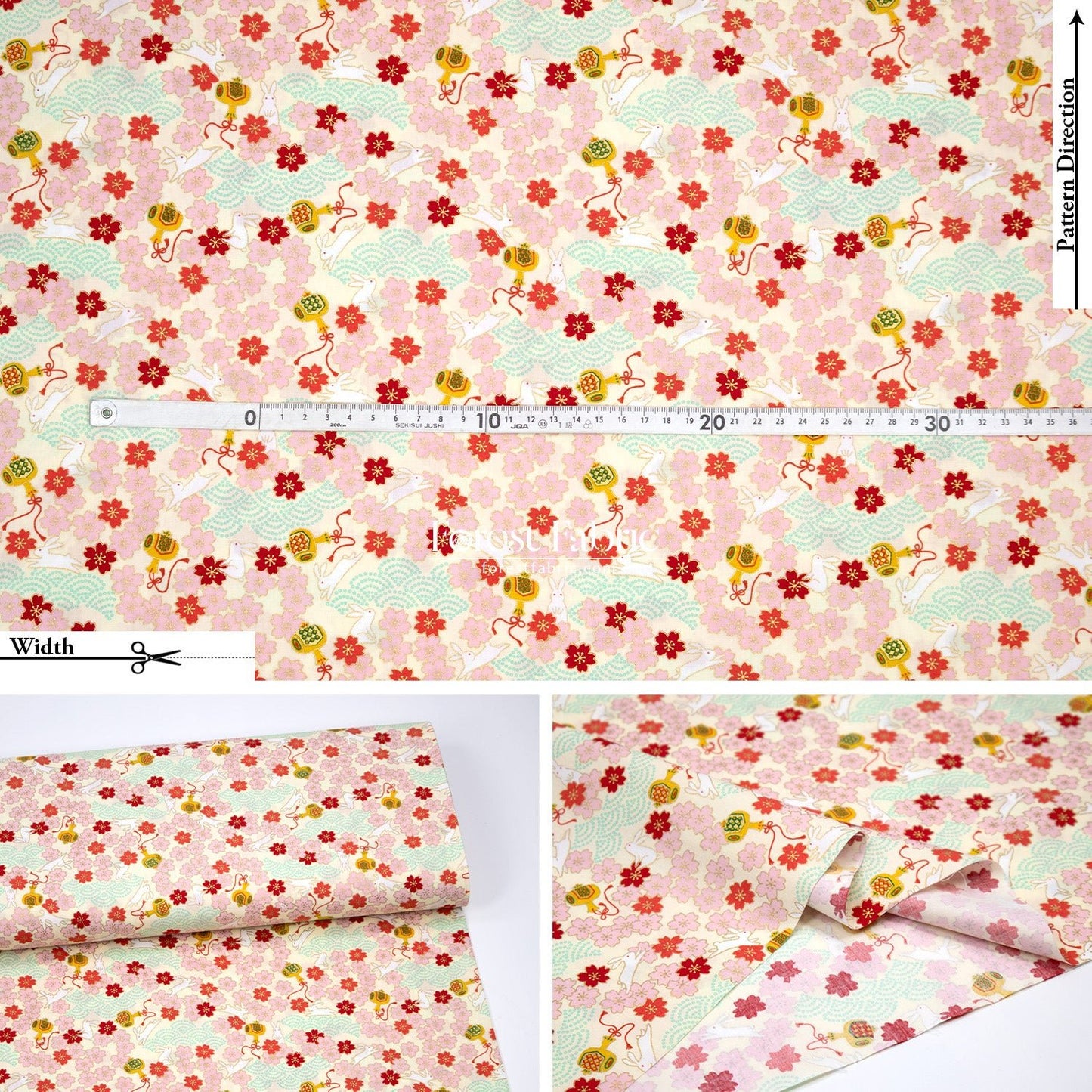 cotton - Usagi Rabbit fabric - FO:REST Fabric 布恩堂Liberty fabrictana lawnjapanese fabricykk zipper