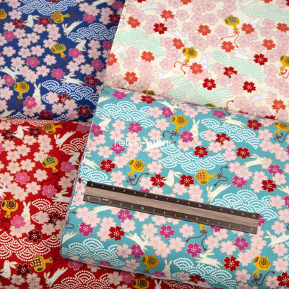 cotton - Usagi Rabbit fabric - FO:REST Fabric 布恩堂Liberty fabrictana lawnjapanese fabricykk zipper
