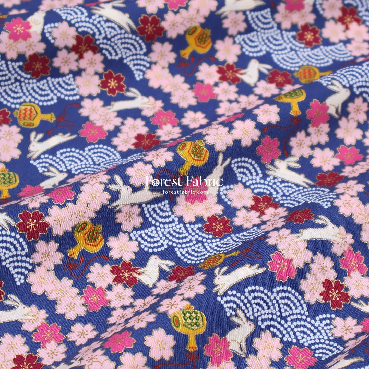 cotton - Usagi Rabbit fabric - FO:REST Fabric 布恩堂Liberty fabrictana lawnjapanese fabricykk zipper