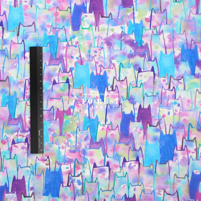 cotton - watercolour Cats fabric - FO:REST Fabric 布恩堂Liberty fabrictana lawnjapanese fabricykk zipper
