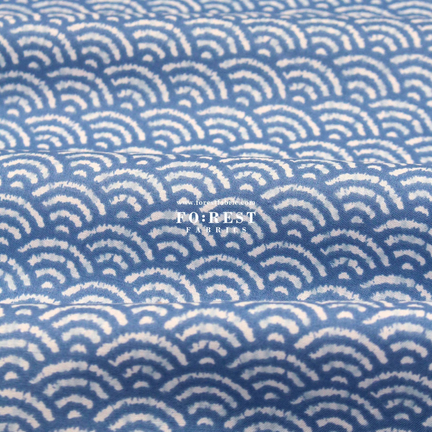 cotton - Wave traditional Japanese style fabric - FO:REST Fabric 布恩堂Liberty fabrictana lawnjapanese fabricykk zipper