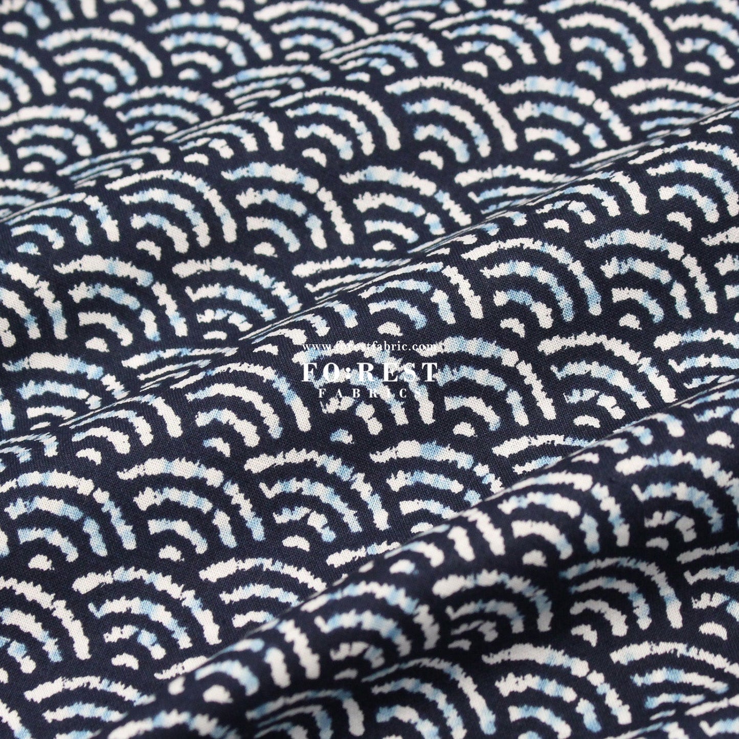 cotton - Wave traditional Japanese style fabric - FO:REST Fabric 布恩堂Liberty fabrictana lawnjapanese fabricykk zipper