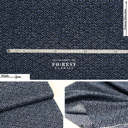 cotton - Wave traditional Japanese style fabric - FO:REST Fabric 布恩堂Liberty fabrictana lawnjapanese fabricykk zipper